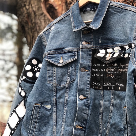 Denim Jean Jacket. Size XL - Picture 4 of 9